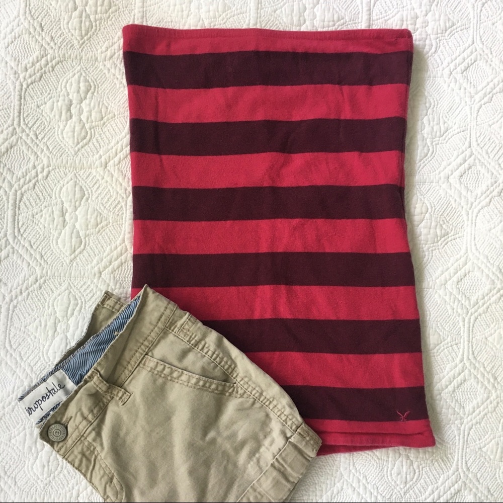 American Eagle Reversible Rugby Stripe Tube Top